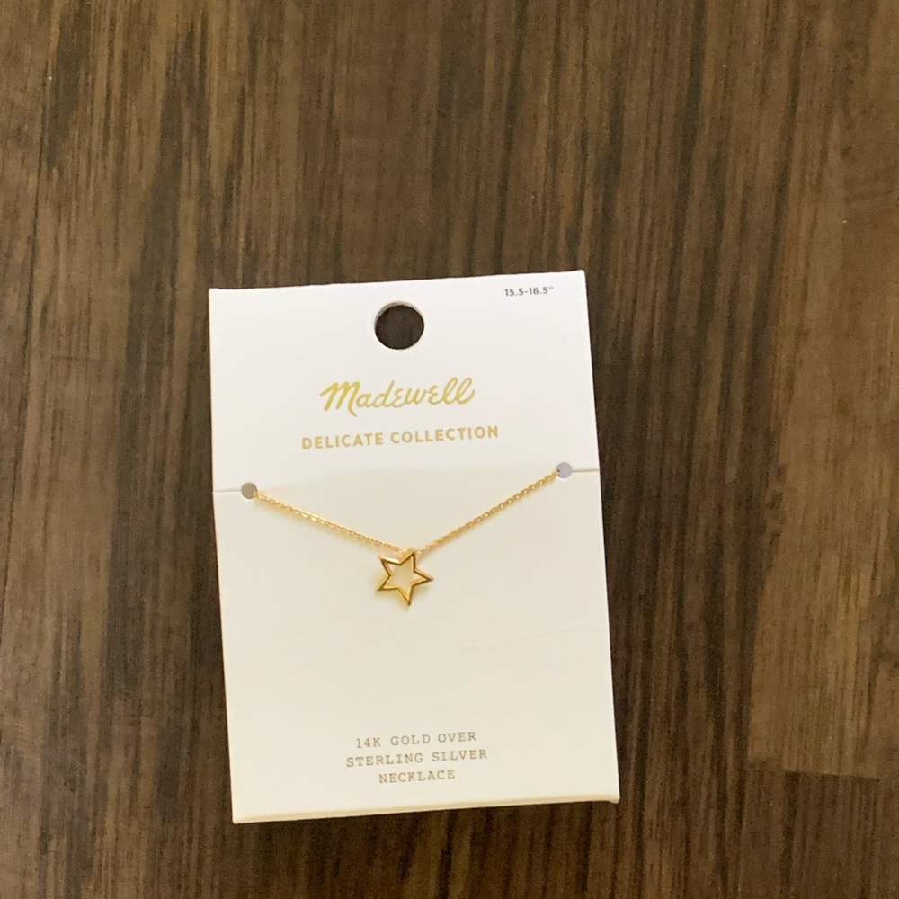 Madewell delicate collection 14 k gold cover Demi - Fine star necklace